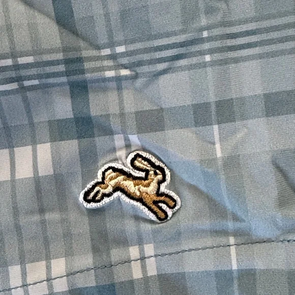 Tracksmith Men’s Large Blue Checkered Run Cannonball Run Shorts - Picture 2 of 4